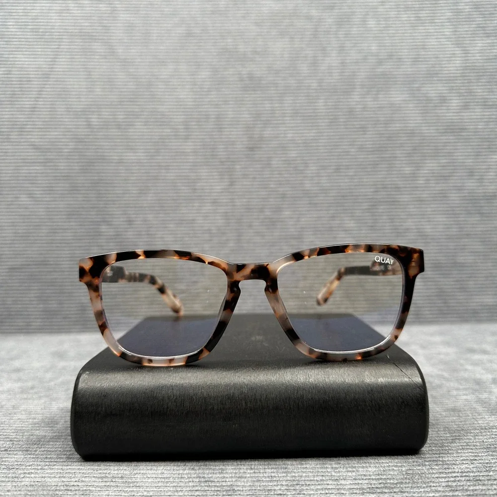 Quay Australia Hardwire Tortoise Blue Light Blocking Glasses Square 126